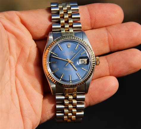 blue rolex watches for men|rolex vintage blue dial.